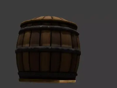 barrel low-poly Low-poly 3D model