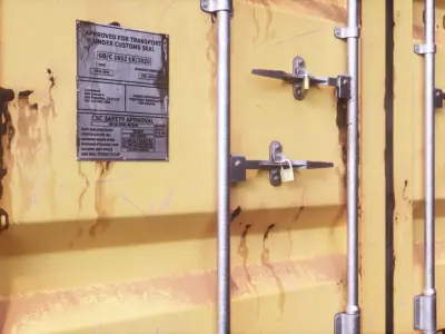 20 ft Shipping Containers Low-poly 3D model