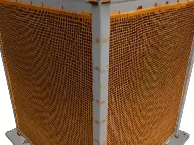 Industrial Honeycomb Radiator Core Module 3D model