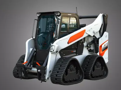 S86 Skid Steer Loader with Quad Track - Bucket 3D model