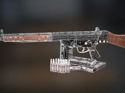 Heckler and Koch G3 Free low-poly 3D model