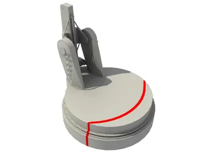 MK-13 GUIDED MISSILE LAUNCHER 3D model