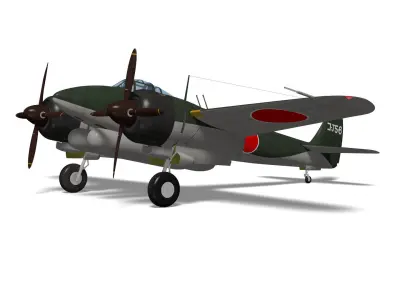 Nakajima J5N Tenrai 3D model