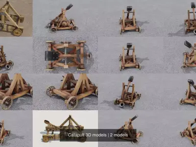 Catapult 3D models 3D Model Pack