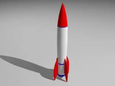 3d Rocket model Low-poly 3D model