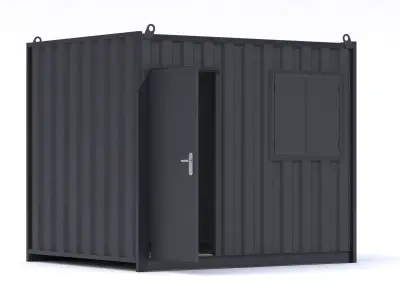 Office Container 10ft 3D model