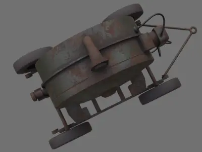 Searchlight 1B Low-poly 3D model