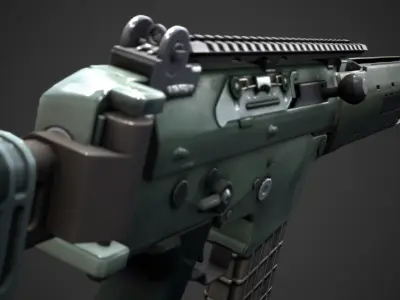 AK5C Rifle Low-poly 3D model
