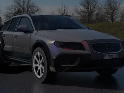  accident volvo car Low-poly 3D model