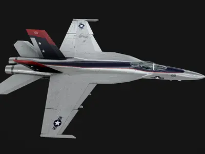 F-18 Jet Low-poly 3D model