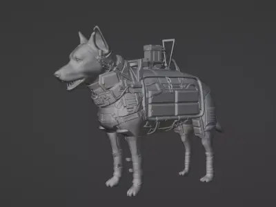 Military Dog 3D print model