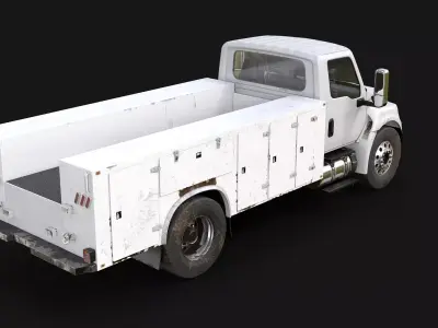 International MV Service Truck Rusted 3D model