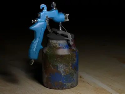 Pistol paint 3D model