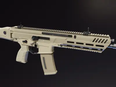 Hk433 Assault Rifle Low-poly 3D model purchase