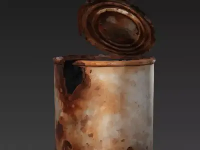 Rusty Torn Tin Can  Photogrammetry 3D Scan 3D model