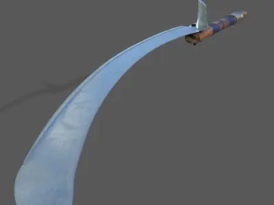 scythe sword  Low-poly 3D model