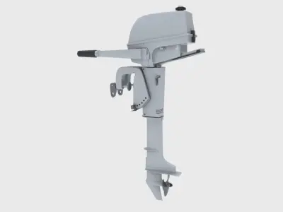 Outboards Set of 5 pieces 3D model