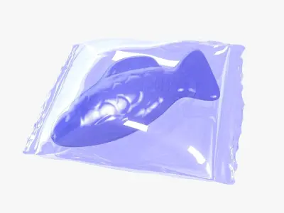 Wrapped Blue Fish model 3D model