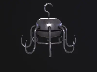 Meat Hook Low-poly 3D model purchase