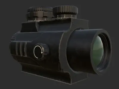 2x Scope low poly  Low-poly 3D model