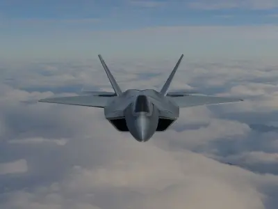 F22 5TH GEN FIGHTER JET 3D model
