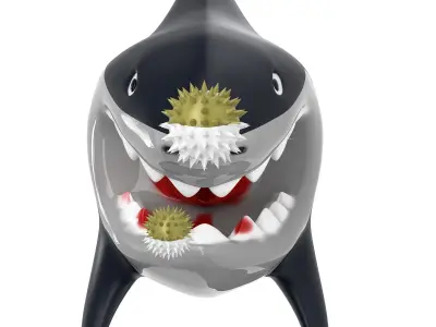 Sharks and blowfish Free 3D model
