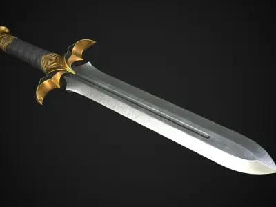 Dagger A2 Low-poly 3D model
