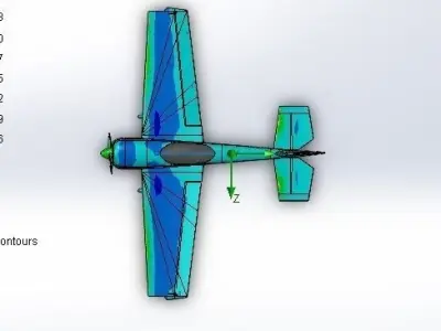 Yak - 55 Flow simulation  using solidworks  Free 3D model
