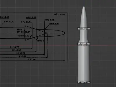 Ammo 762x54R 3D model