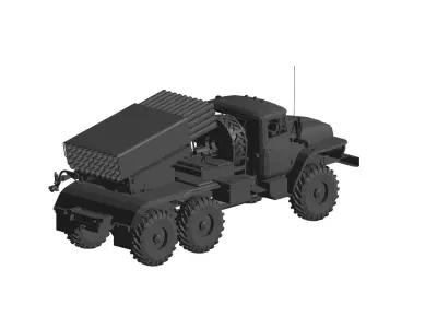 multiple rocket launcher 3D model purchase
