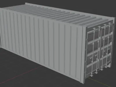 container shipping low-poly 3D model Low-poly 3D model