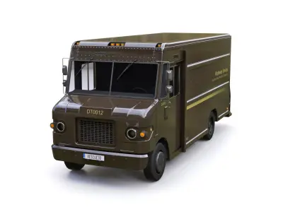 Delivery Truck Low-poly 3D model