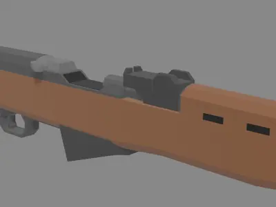 Low Poly SKS Rifle Low-poly 3D model