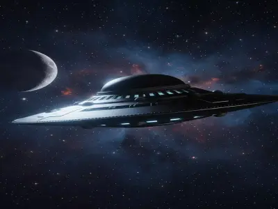 Brawn Sci-Fi Flying Saucer UFO 3D Model 3D model