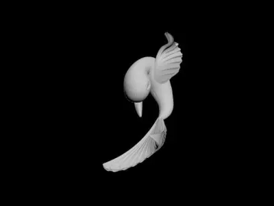 Hummingbird pendant 3D model