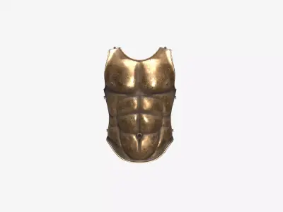 Ancient Armor Hemithorax 3D Model Game Ready Armor PBR Low Poly Low-poly 3D model