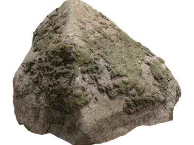  Warm Toned Peaked Mossy Smooth Large Rock Boulder Model  purchase