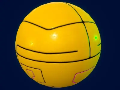 Sci-fi grenade low poly Low-poly 3D model