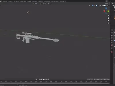 gun super Free 3D model