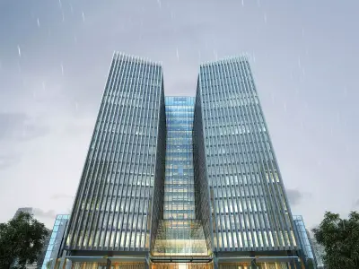 3Dmax fashion city commercial square building 410 3D model