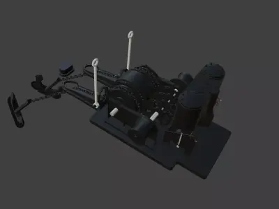 Nomadic anchor steam winding mechanism 3D model