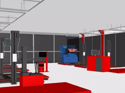 Car Garage 3d Model 3D model