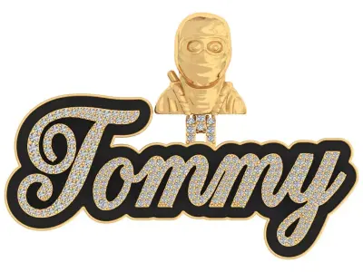 Tommy Name Pendent 3D print model