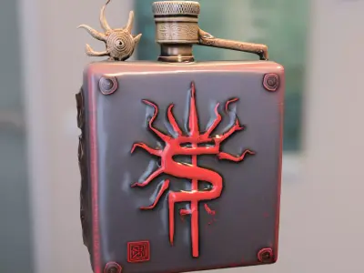 Pack potion flask Low-poly 3D model