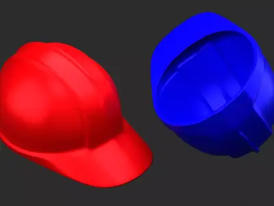 Industrial Safety Helmet Hard Hat Construction CGI 3D Model Free 3D model