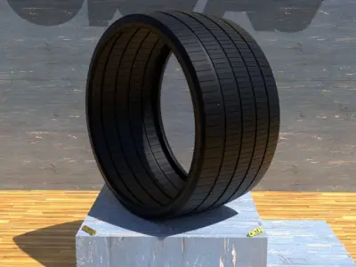 ORTAS TIRE NO 23 GAME READY Low-poly 3D model