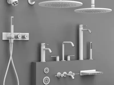 Gessi 316 collection bathroom faucet set S 3D model
