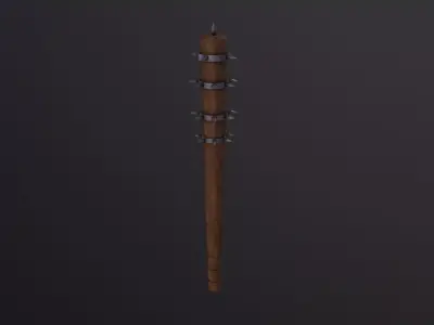 Spiked Club 3D Model Low-poly 3D model