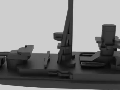 IJN Mutsu- Model for small scale printing Free 3D print model