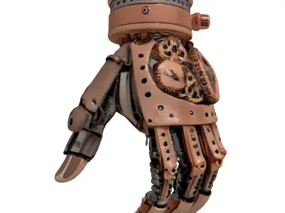 Steampunk Robotic Hand Prosthetic 3D model